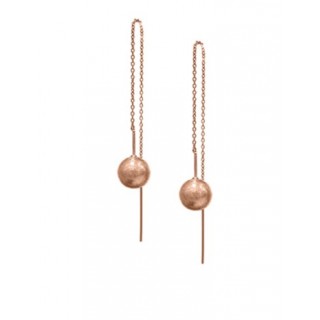 Threader Earrings - Ball Scratched