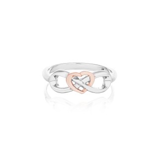 'Eternal Heart Ring' Silver PurePink